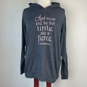 EUC Urban Smalls Womens Gray Hooded Long Sleeve Shirt Size L